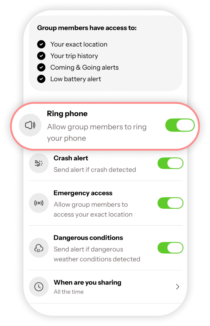 My visibility settings open in the HeyPolo app