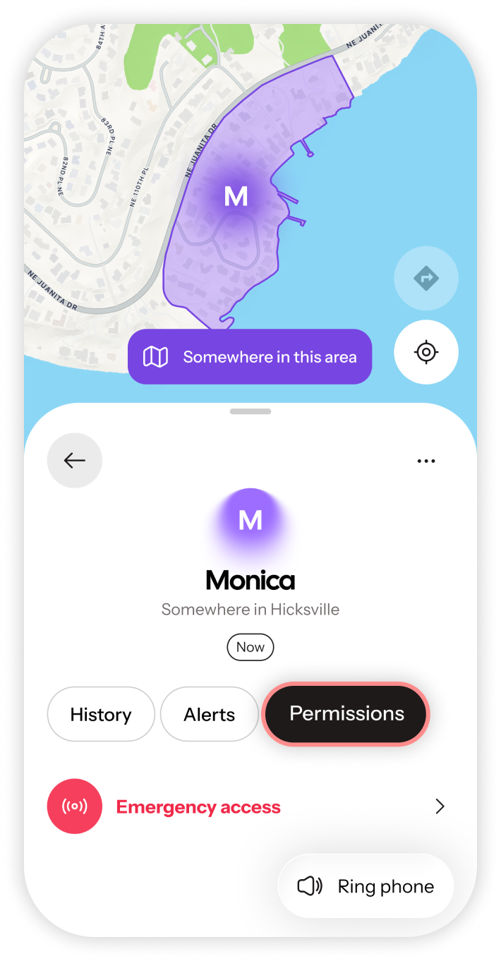 Permissions button highlighted next to a specific group member